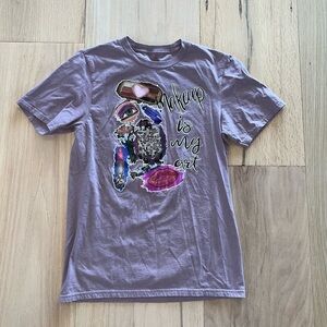 Makeup Is My Art Short Sleeve Purple Tee Shirt Size Medium